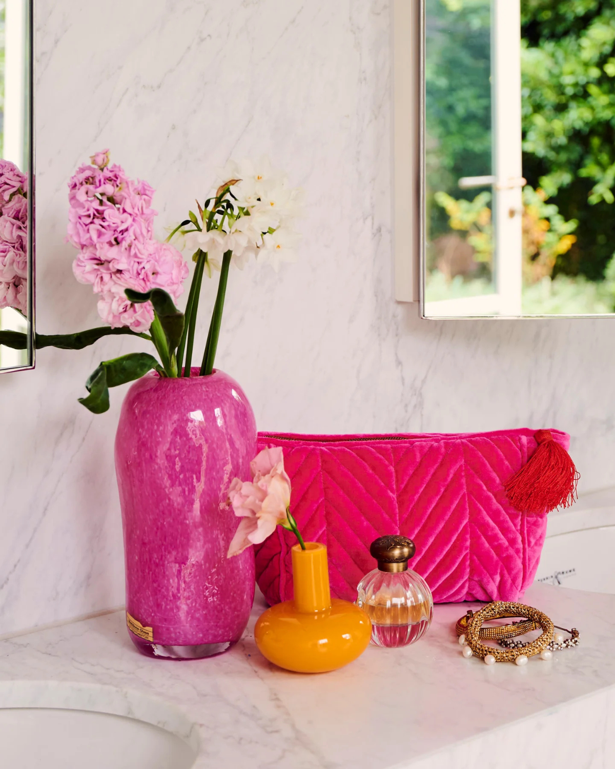 Me and You Pink Velvet Toiletry Bag by Kip&amp;Co 