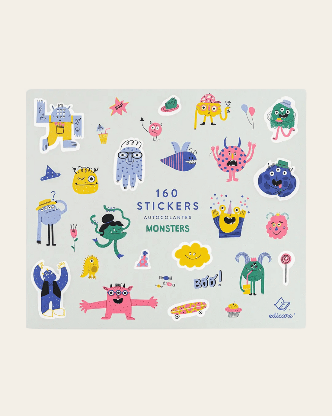 Monsters - 160 Stickers by Edicare Editora