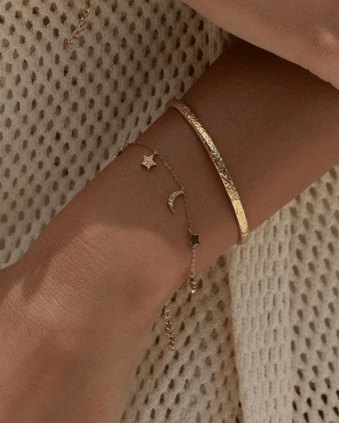 Moondust Gold Charm Bracelet