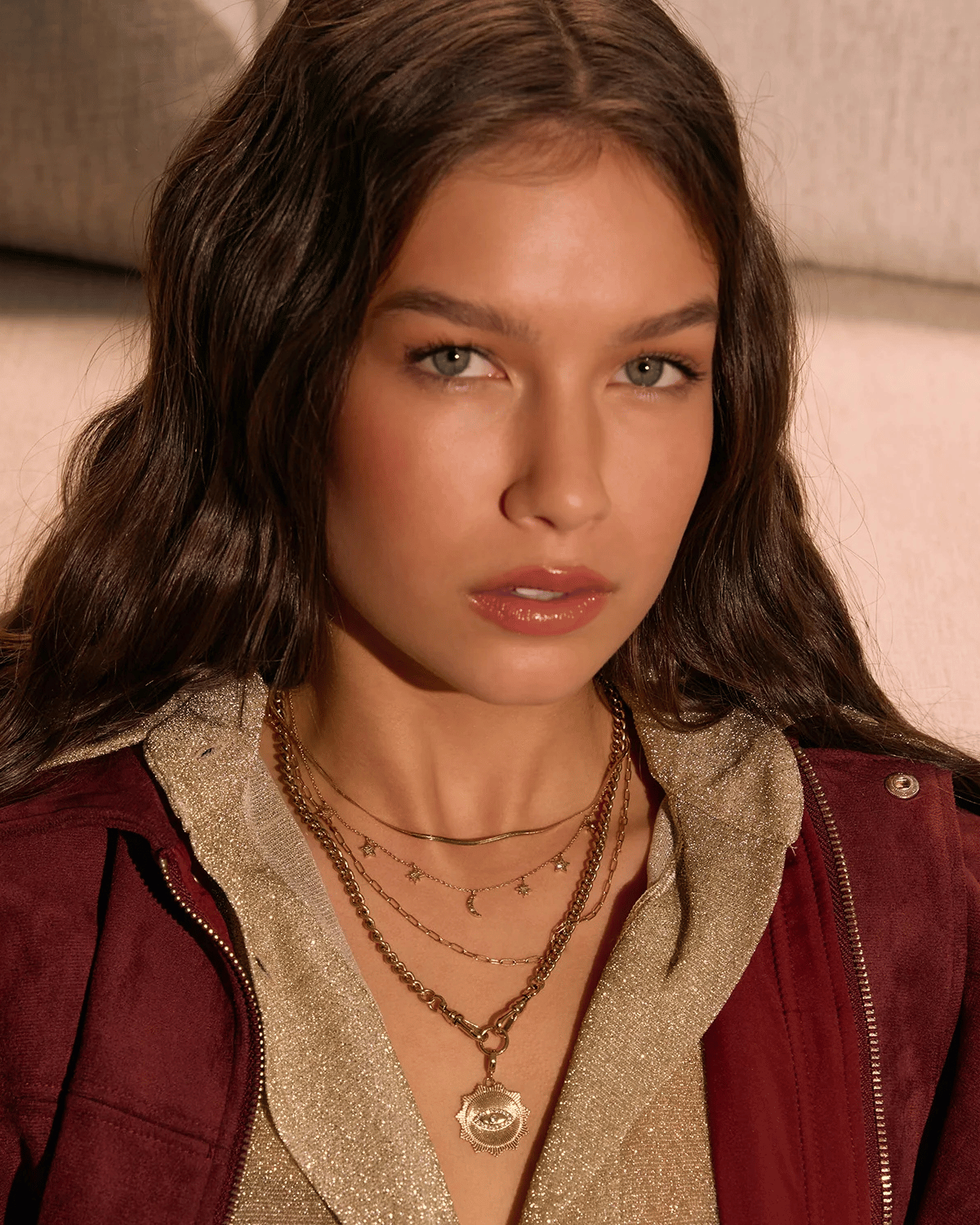 Moondust Gold Charm Necklace by Arms of Eve 