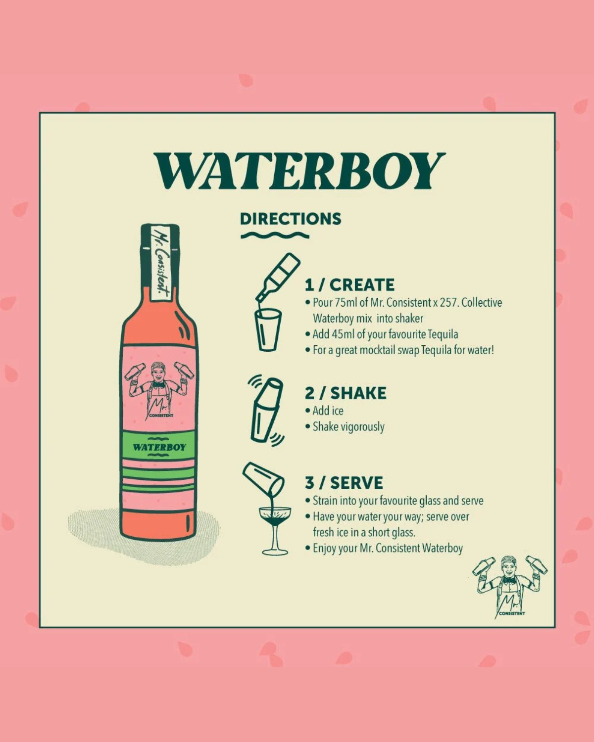 Mr Consistent Waterboy (Watermelon Margarita) Cocktail Mix 