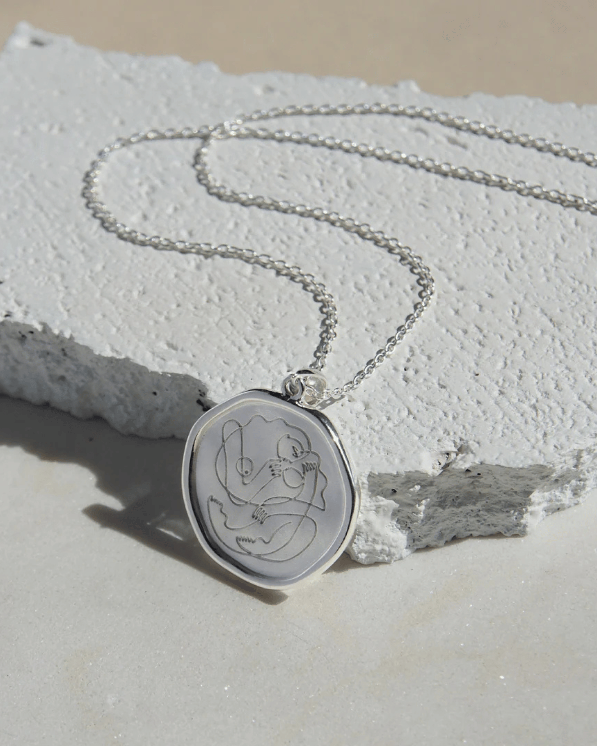 Motherhood Necklace in Silver by Murkani 