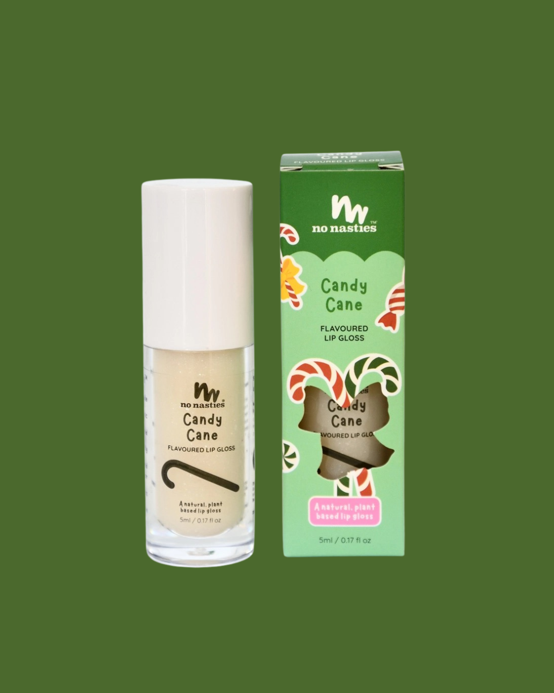 Natural Kids Lip Gloss Wands - Candy Cane by No Nasties 