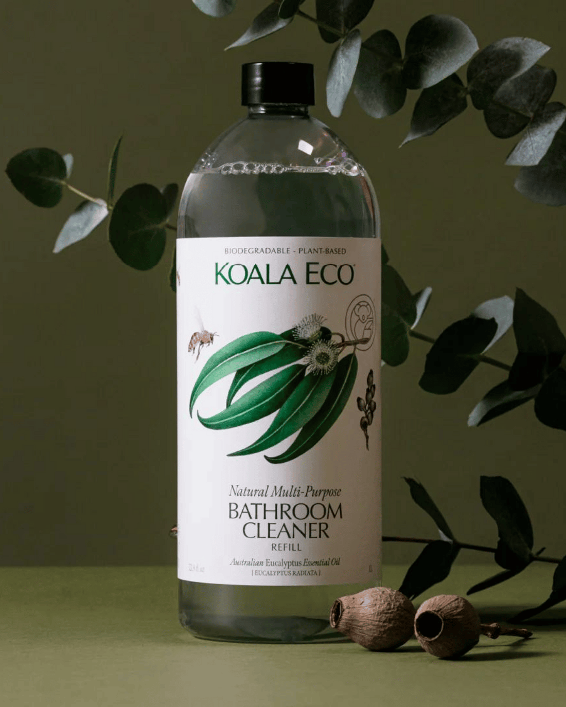 Natural Multi-Purpose Bathroom Cleaner by Koala Eco - Eucalyptus (1L Refill)