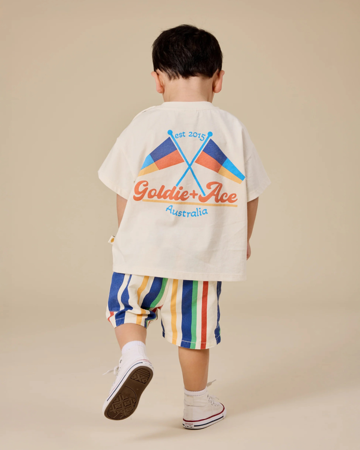 Goldie + Ace - Kids Nautical Flag Oversized T-Shirt 