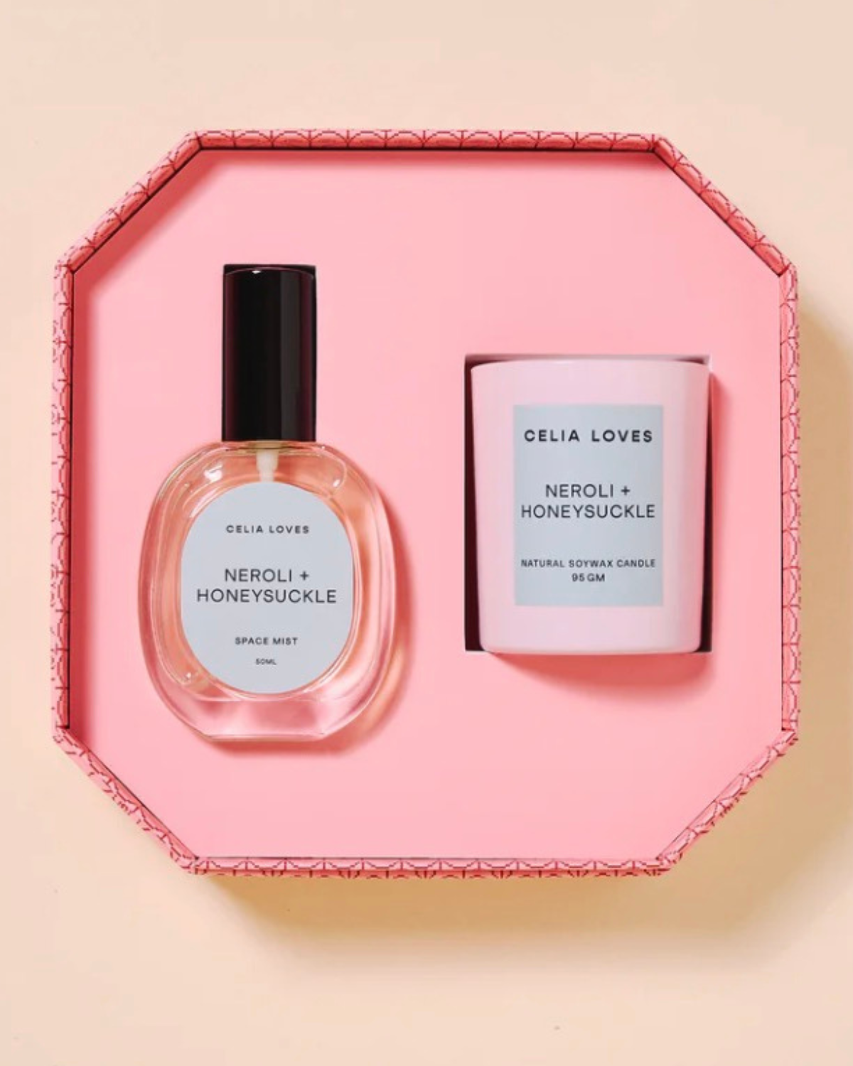 Celia Loves Neroli &amp;amp; Honeysuckle - Candle &amp; Room Spray Duo Set 