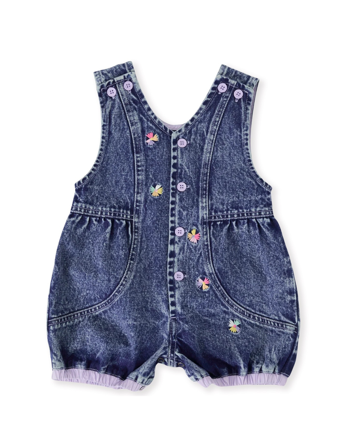Goldie + Ace - Nina Pastel Petals Denim Romper