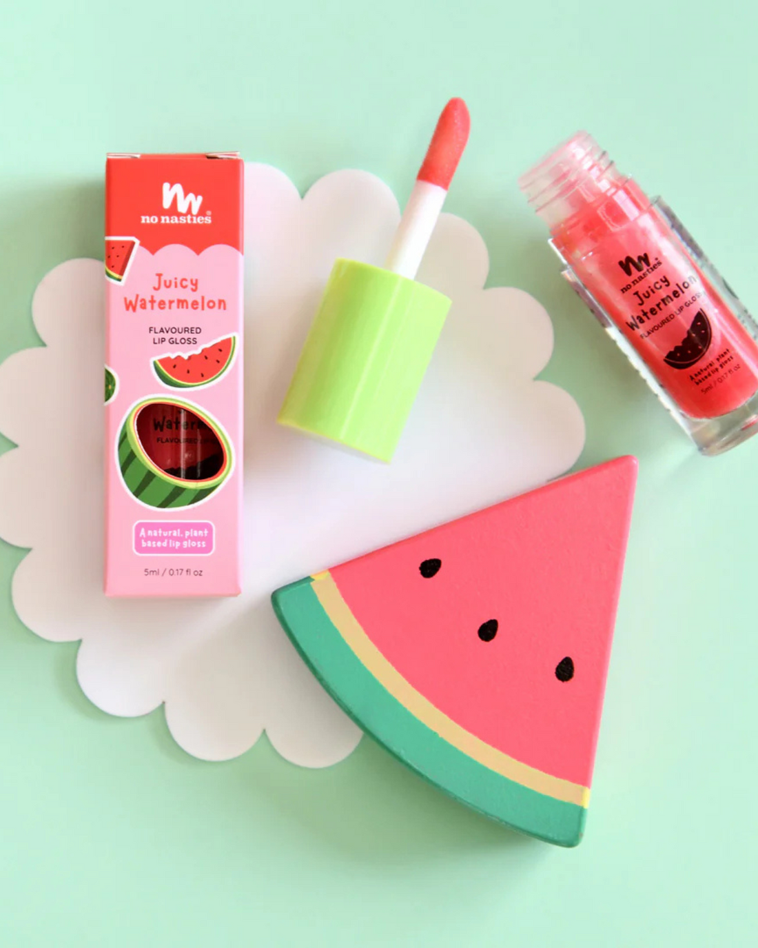 Natural Kids Lip Gloss Wands - Juicy Watermelon by No Nasties
