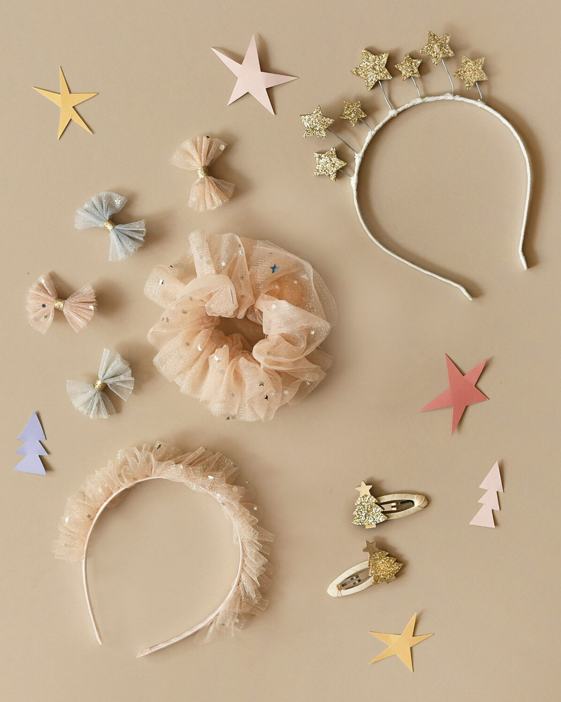 North Pole Christmas Tree Hair Clips by Rockahula Kids 