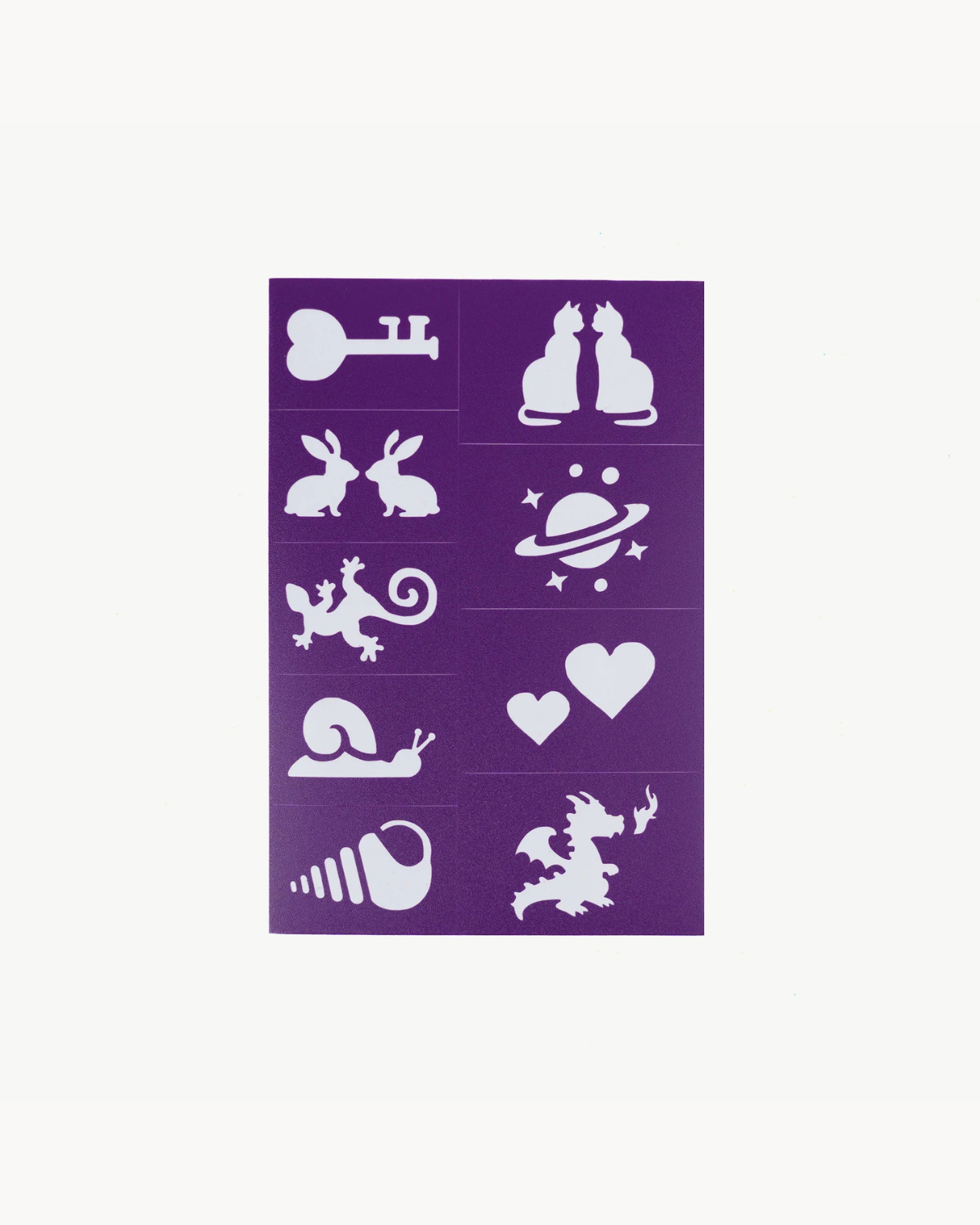 Oh Flossy Reusable Adhesive Face Paint &amp; Makeup Stencils - Purple