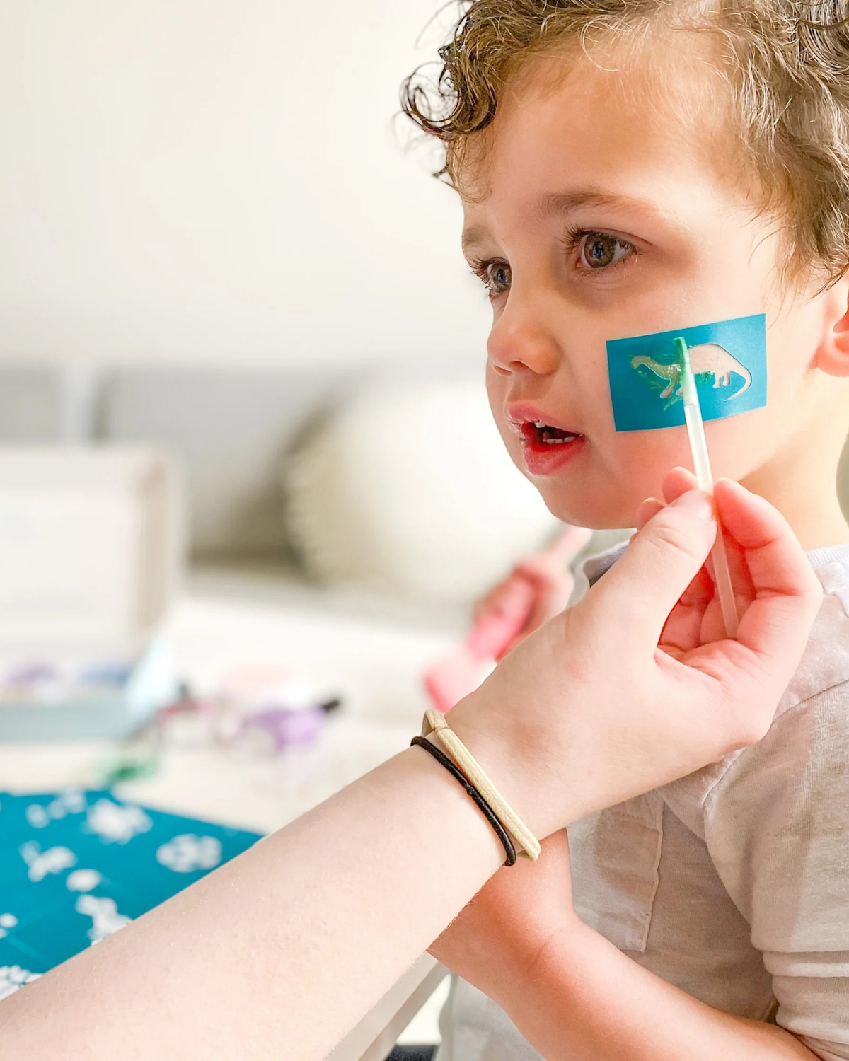 Oh Flossy Reusable Adhesive Face Paint &amp; Makeup Stencils - Purple