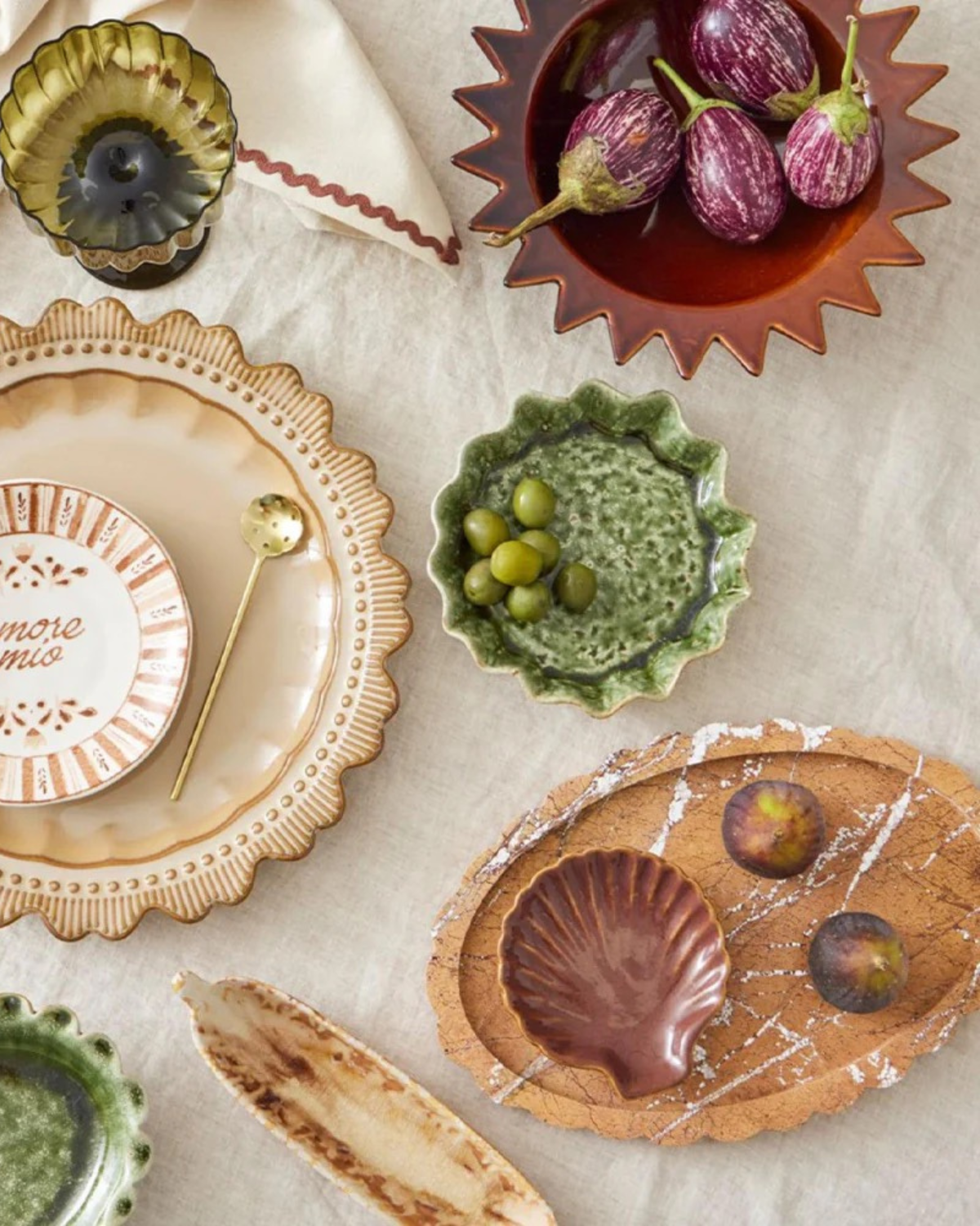 Oval Florence Marble Tray - Brown