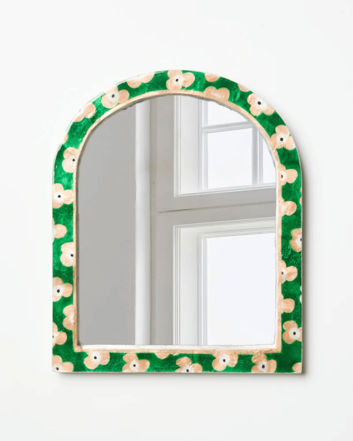 Paradis Green Floral Mirror by Jones &amp; Co