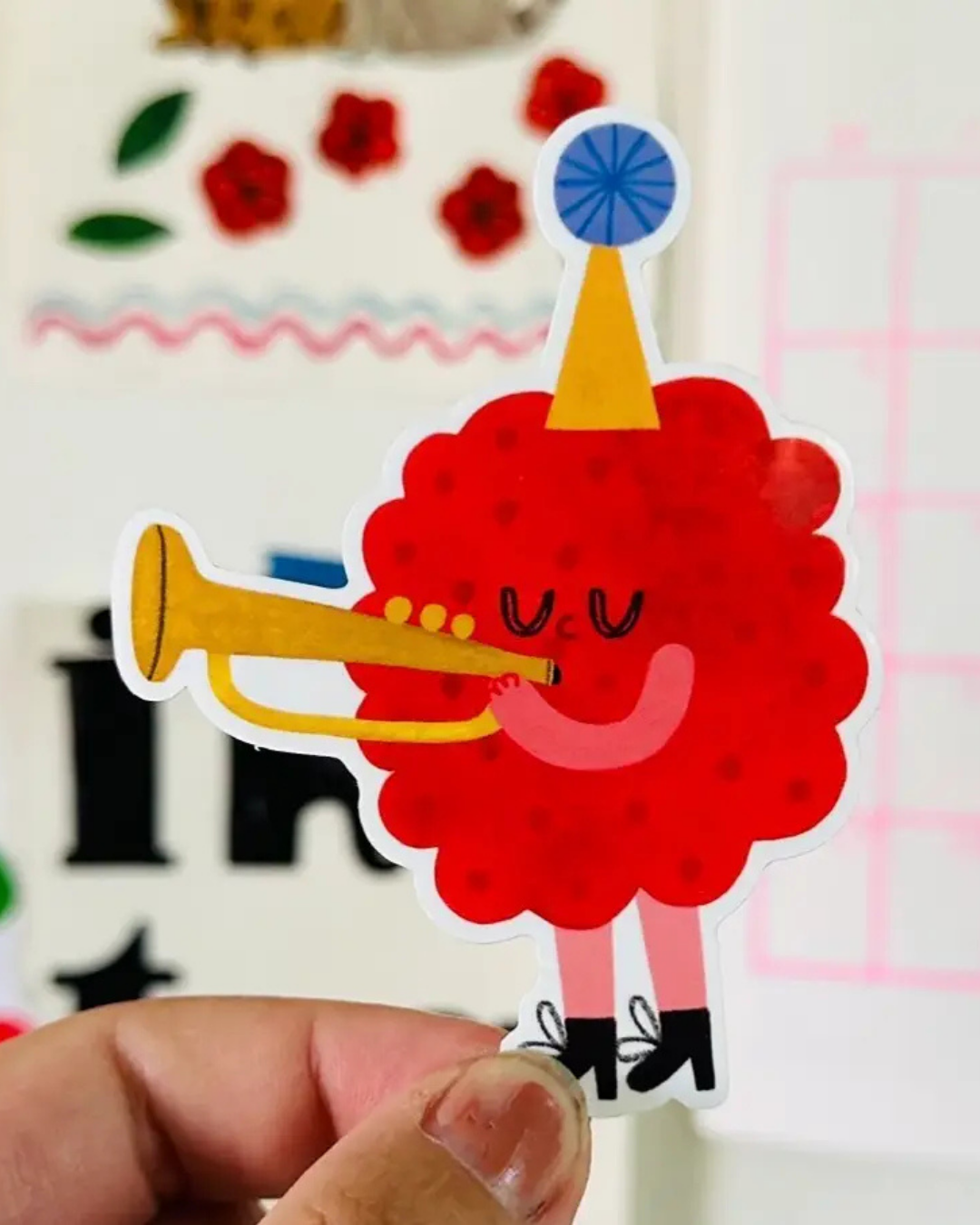 Party Raspberry Sticker