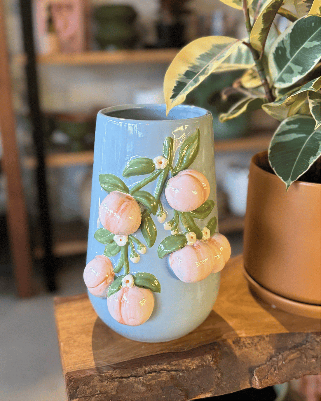 Peaches Ceramic Vase