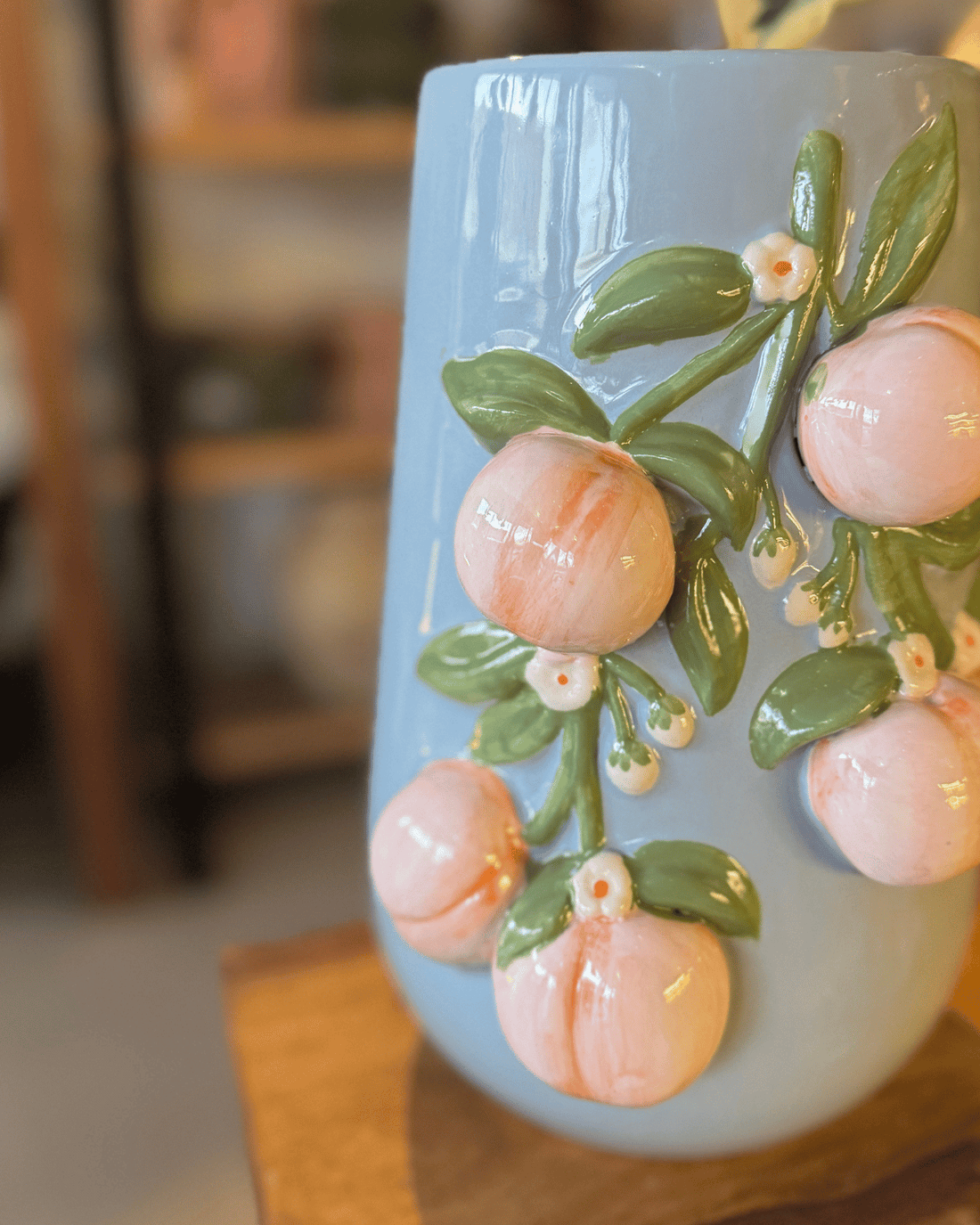 Peaches Ceramic Vase