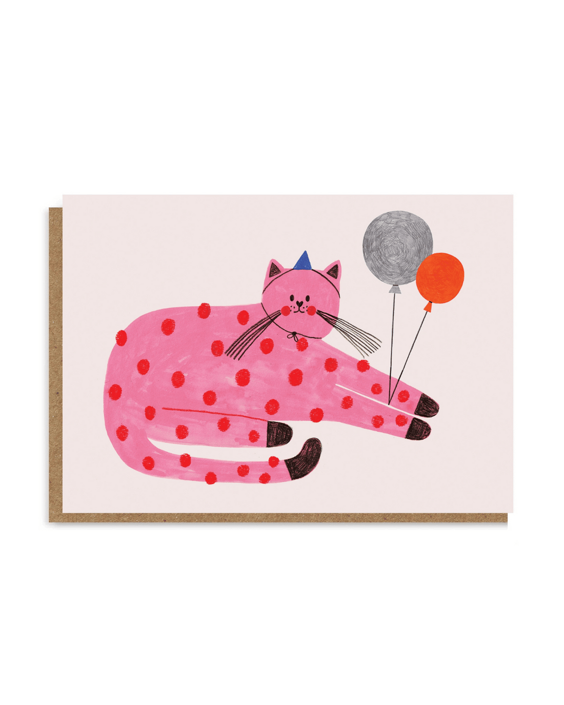 Pink Cat Card by Daria Solak Illustrations