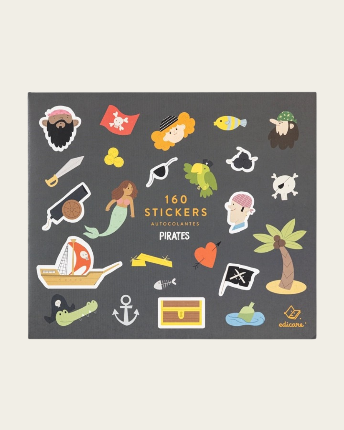 Pirates - 160 Stickers by Edicare Editora 