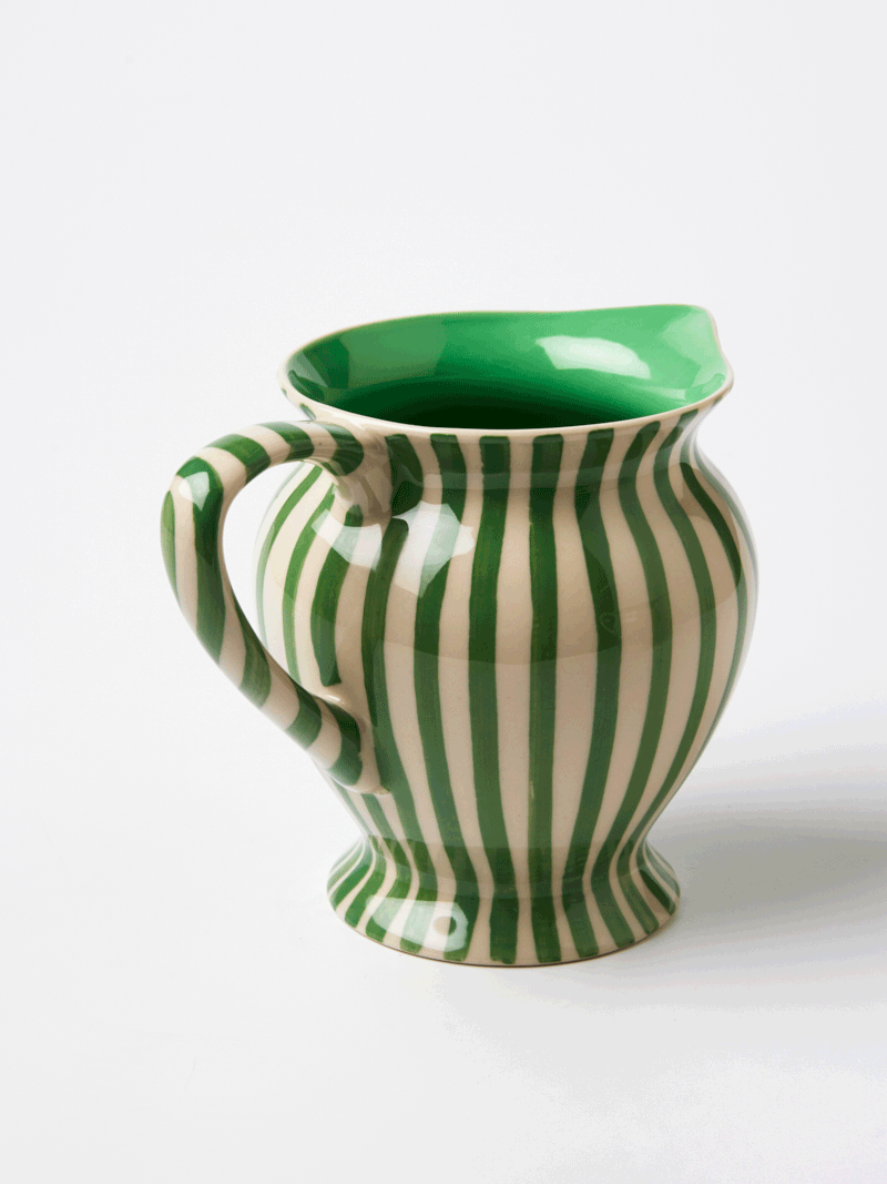 Pitcher Green Stripe by Jones &amp; Co