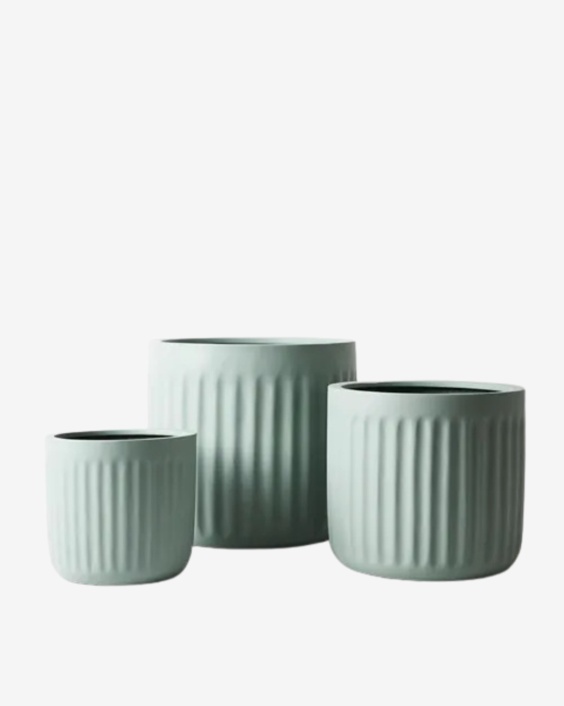 Pleated Pots - Sage (Small, Medium, Large)