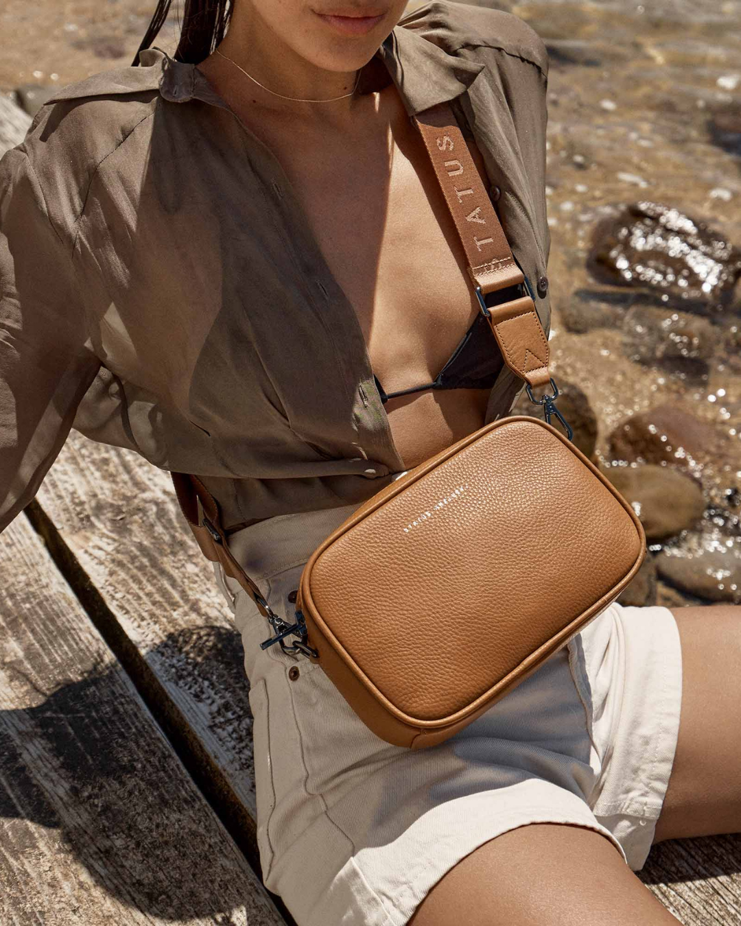 Status Anxiety Plunder Bag With Dual Strap - Camel