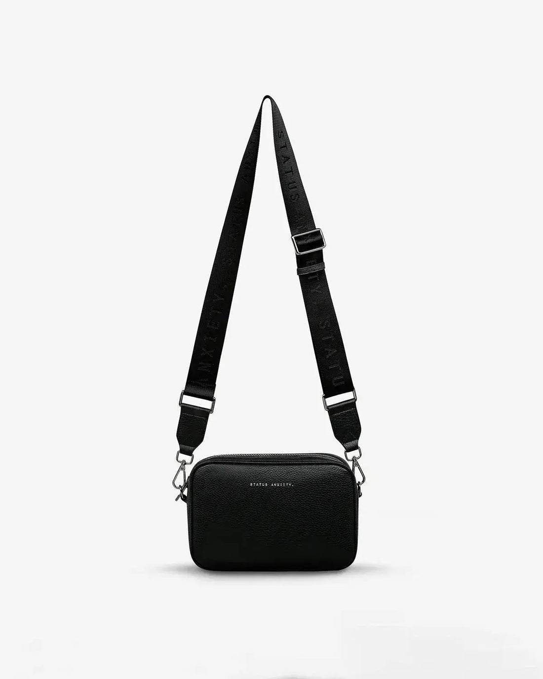 Status Anxiety Bag - Plunder with Webbed Strap in Black