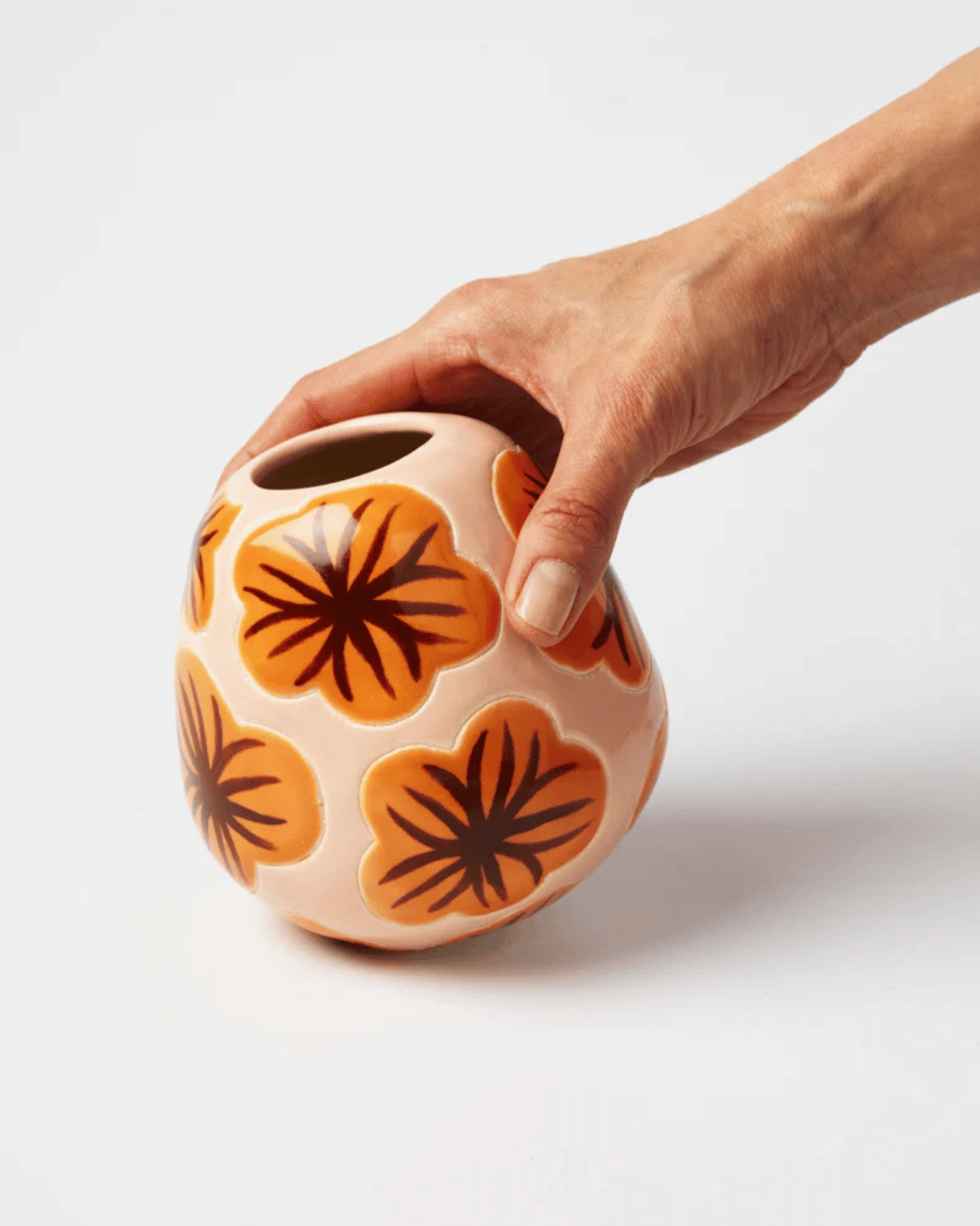 Pollen Burnt Hibiscus Vase by Jones &amp; Co