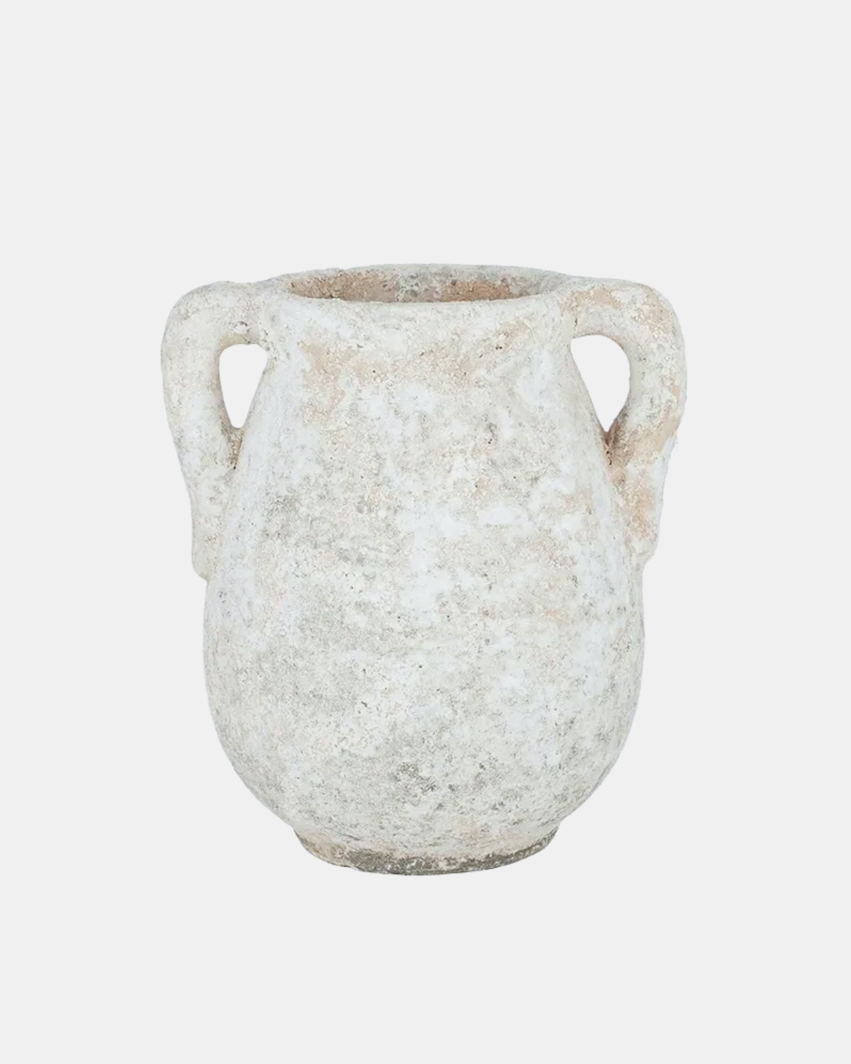 Pompei Cer Urn - Rustic White by Floral Interiors