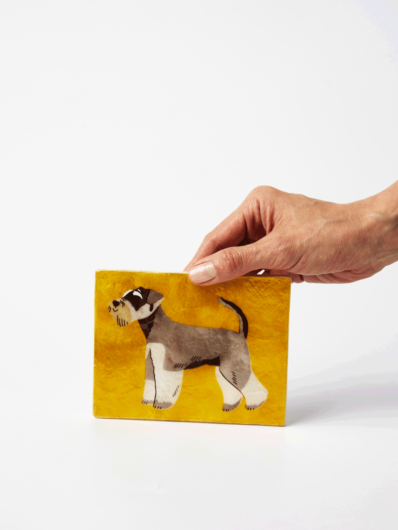 Pup Schnauzer Wall Tile by Jones &amp; Co