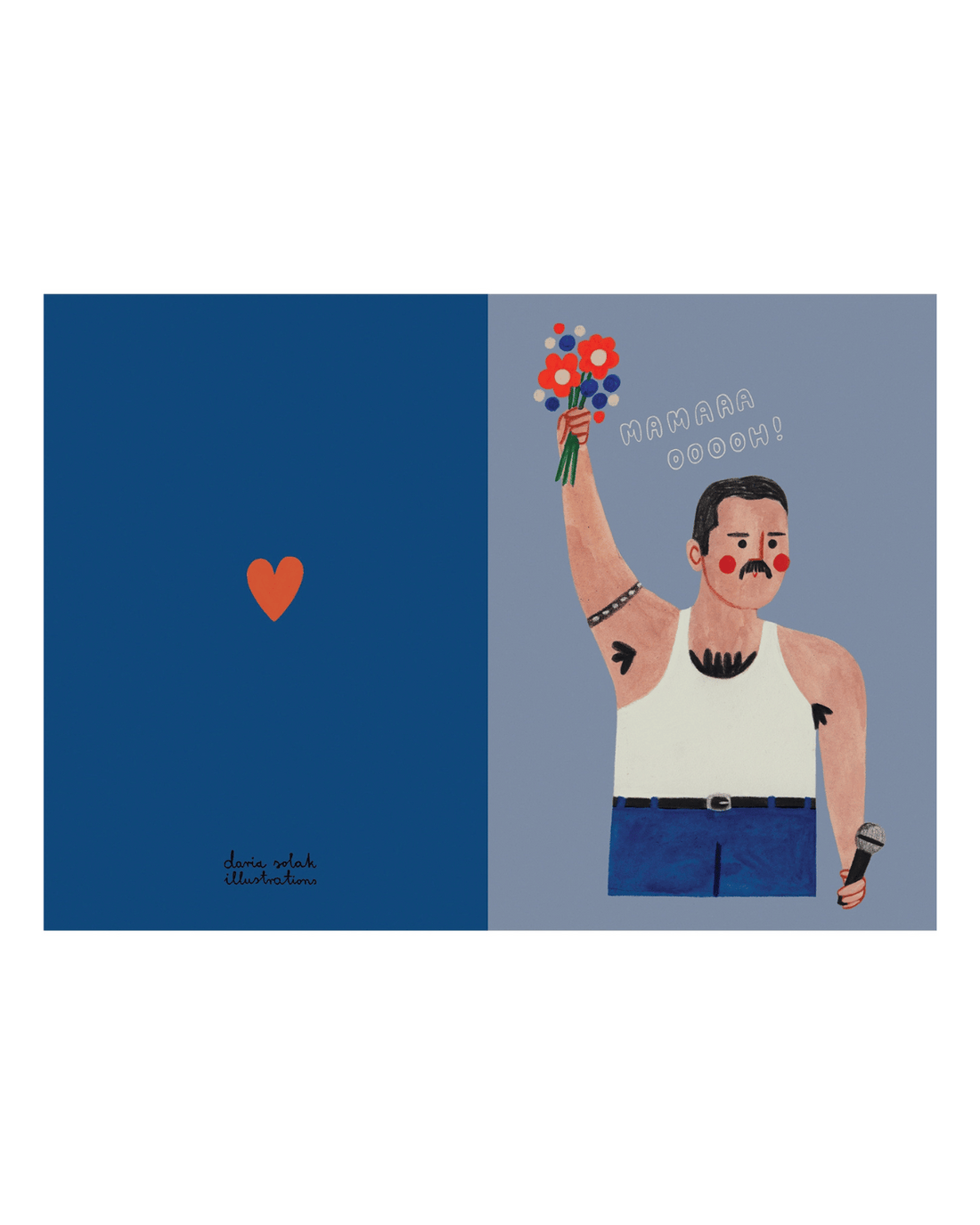 Queen / Freddie Mercury Card by Daria Solak Illustrations