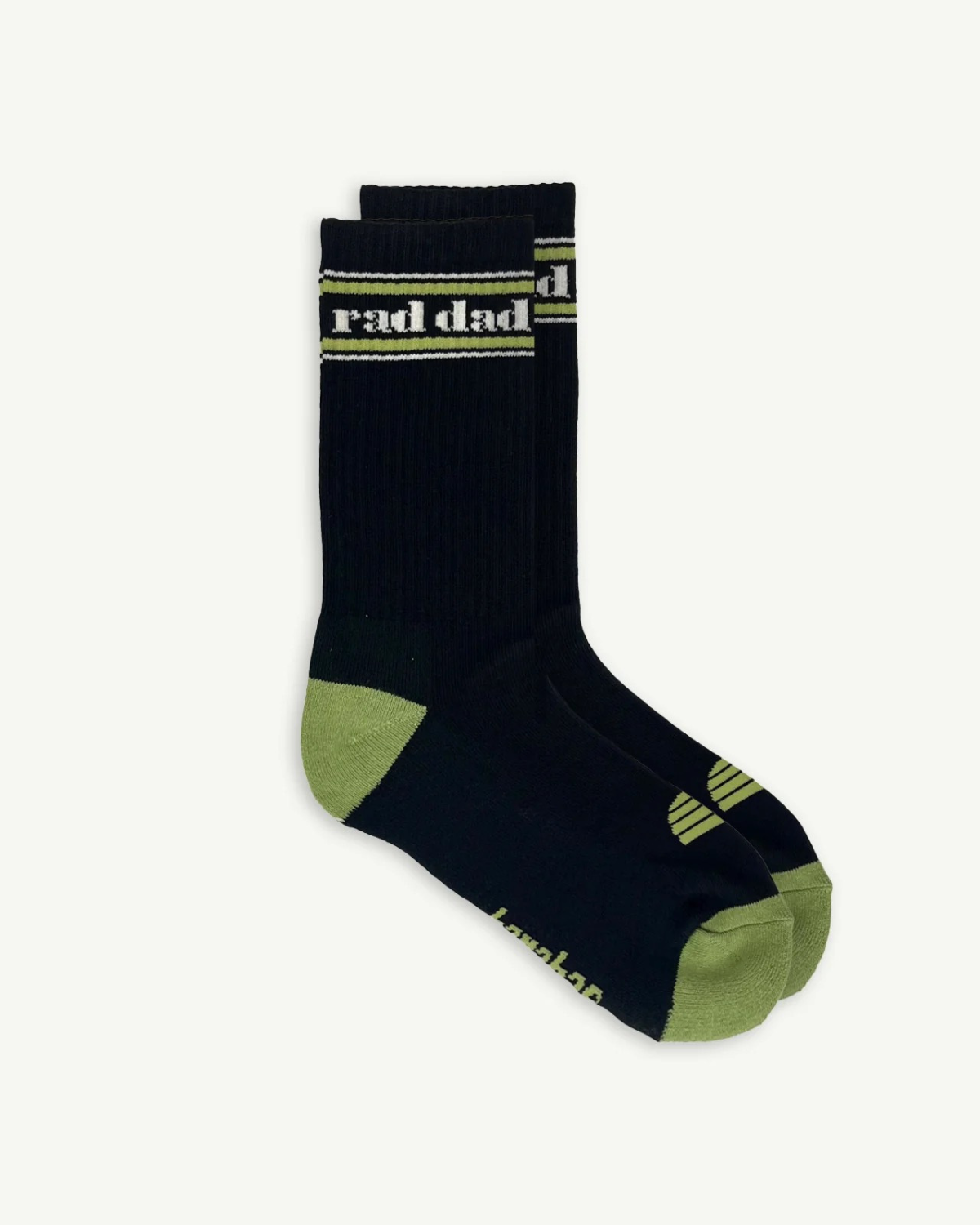 Banabae Rad Dad Crew Organic Cotton Crew Socks Single - Black Pine