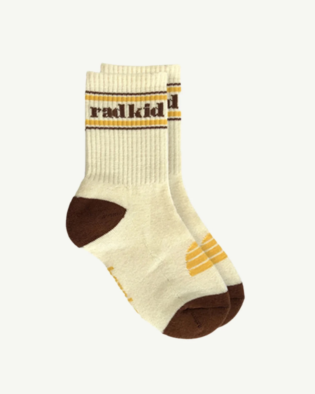 Banabae Rad Kid Organic Cotton Crew Socks - Natural