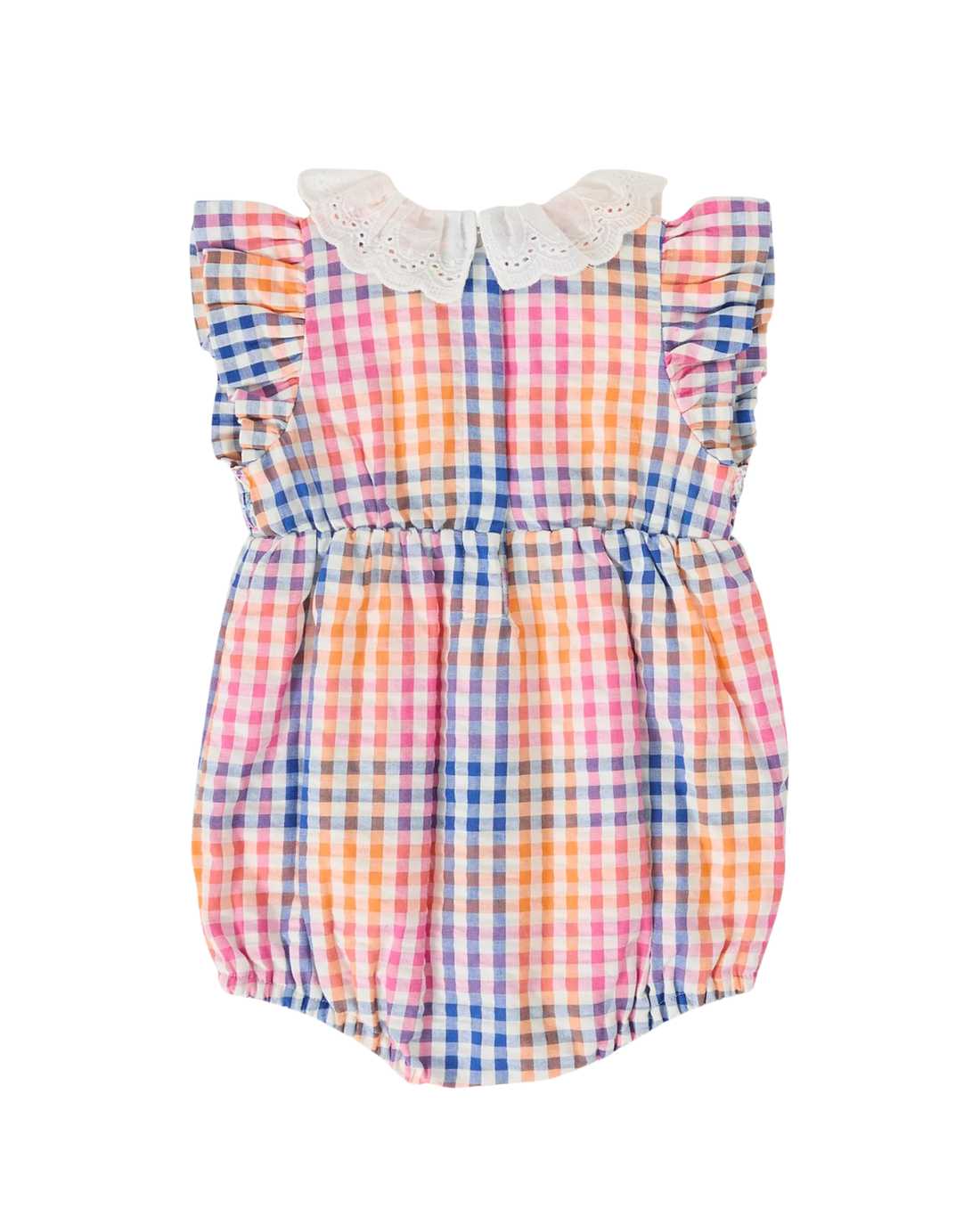 Goldie + Ace - Rainbow Gingham Lani Smocked Romper 