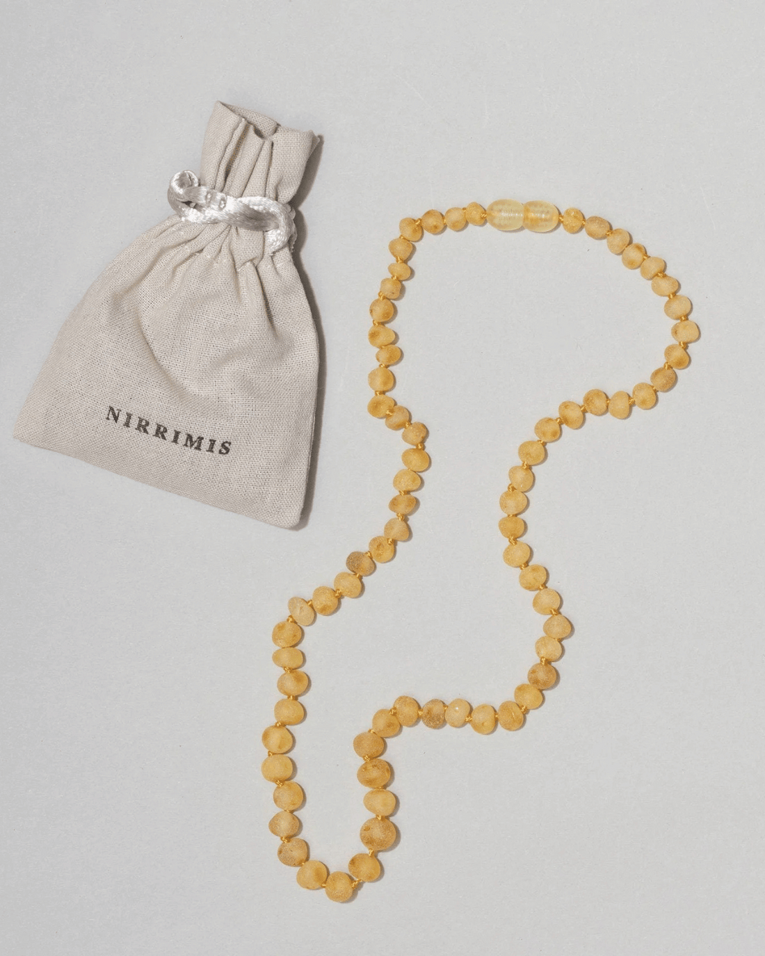 Raw Honey - Baltic Amber Teething Necklace by Nirrimis