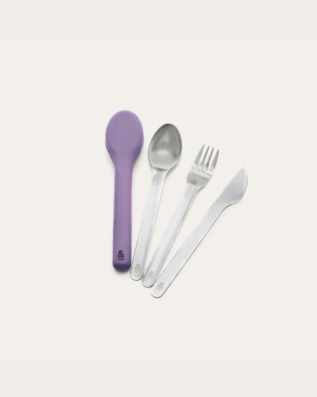 Seed & Sprout Reusable Cutlery Set - Stainless Steel & Plum