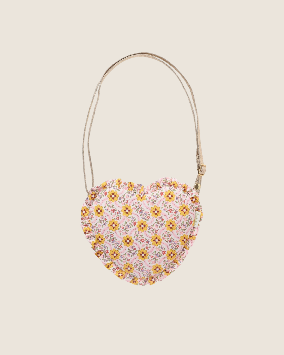 Cottage Floral Ruffle Heart Bag by Rockahula Kids 