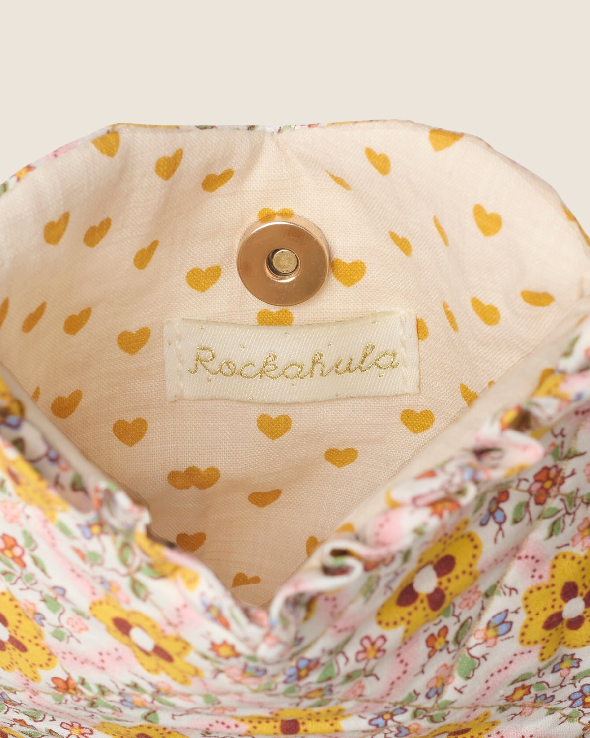 Cottage Floral Ruffle Heart Bag by Rockahula Kids 