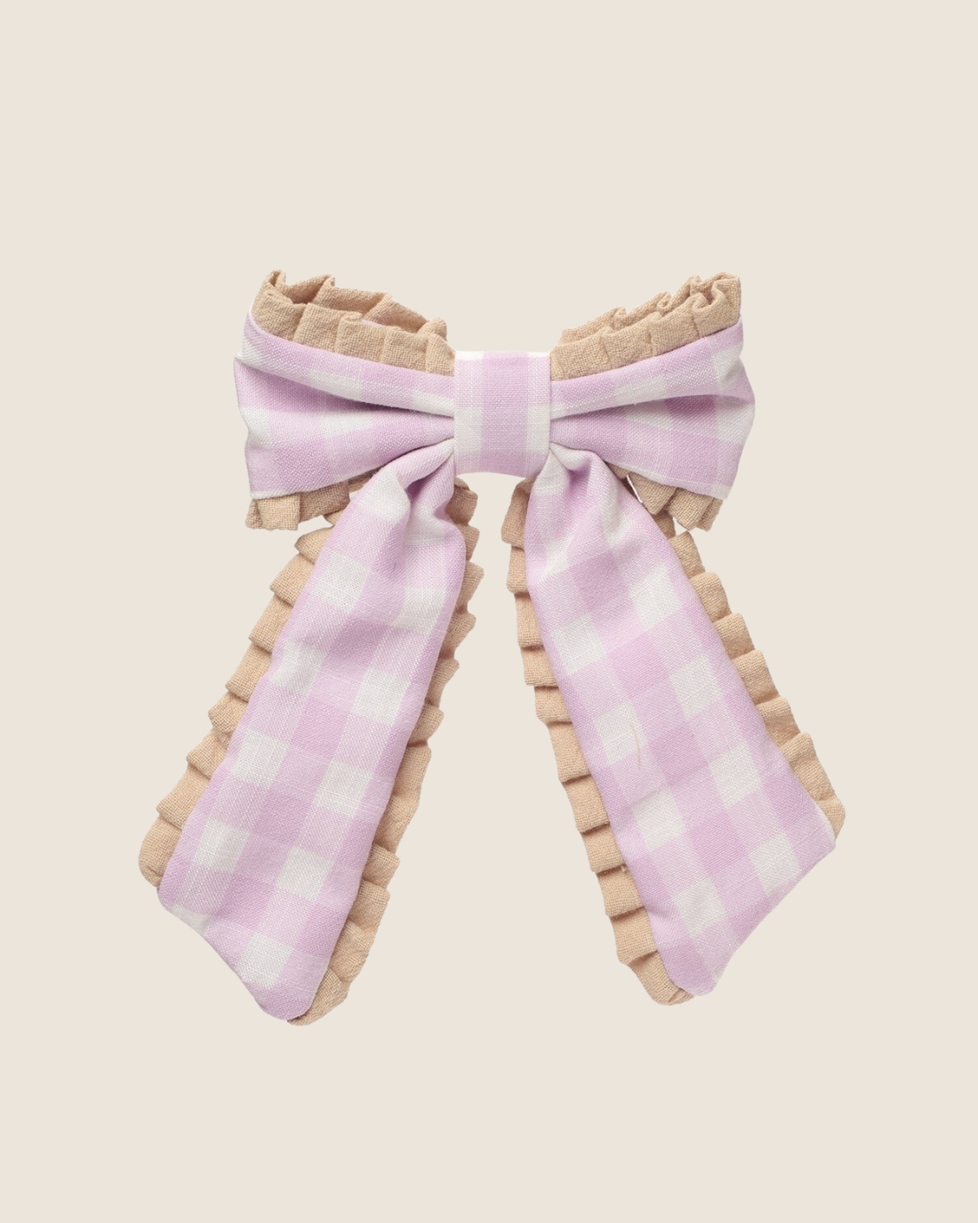 Gingham Ruffle Bow Clip by Rockahula Kids 