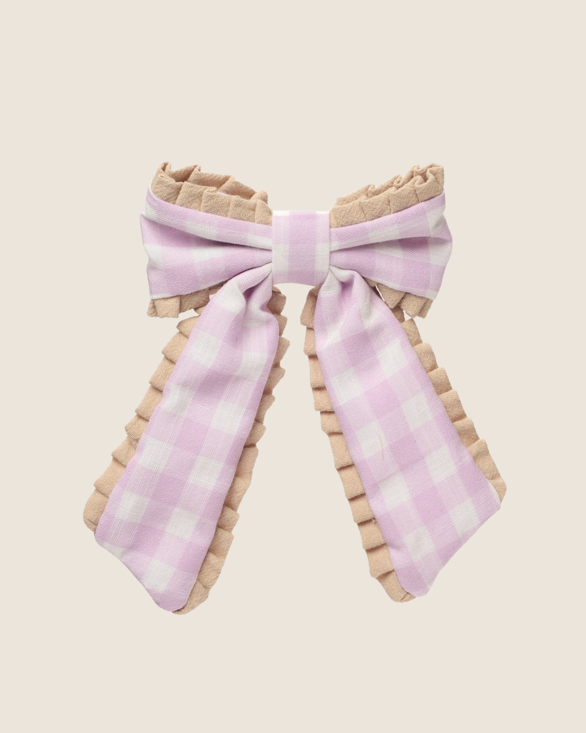 Gingham Ruffle Bow Clip by Rockahula Kids 