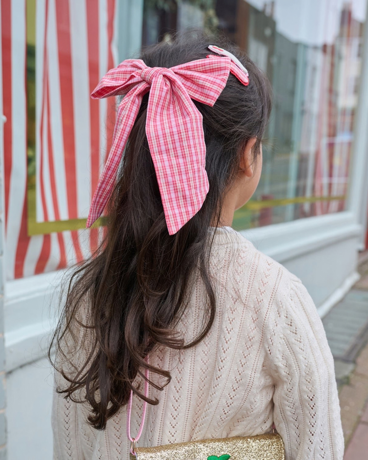 Plaid Oversized Bow Clip by Rockahula Kids