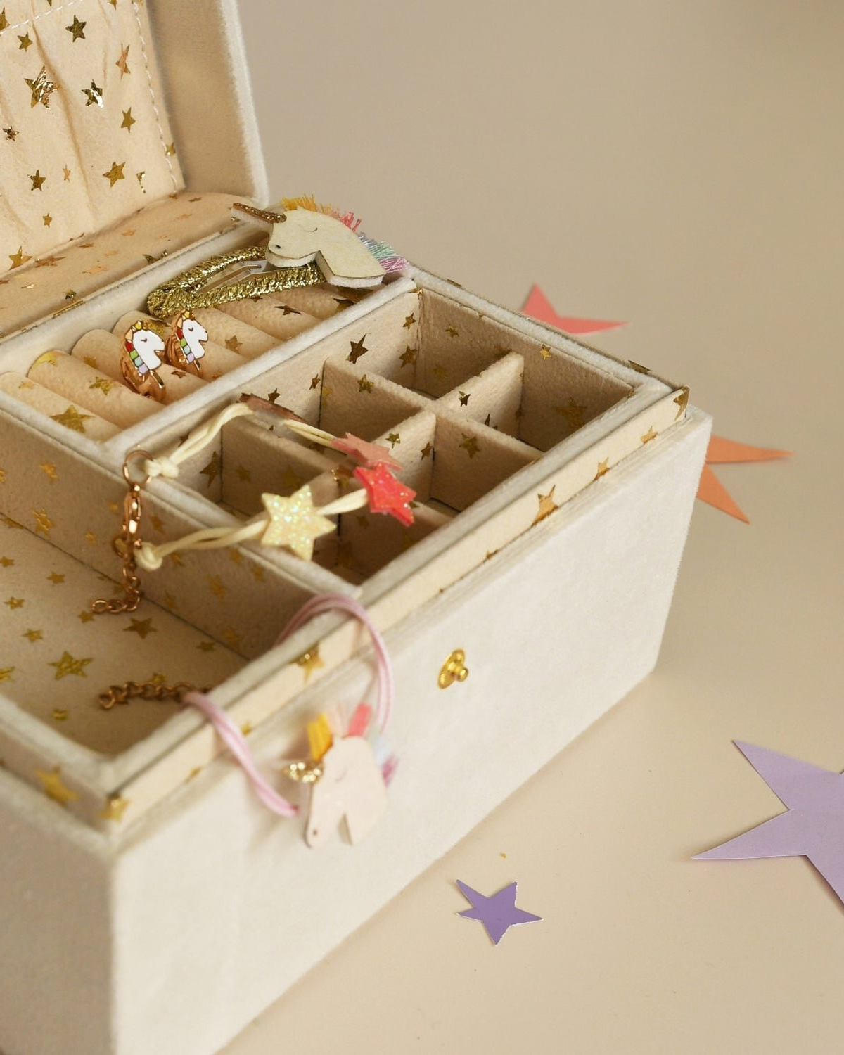 Rainbow Unicorn Large Jewellery Box by Rockahula Kids