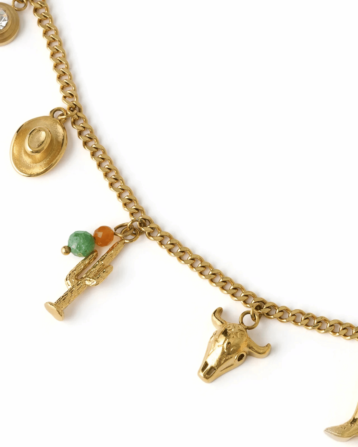 Rodeo Gold Charm Necklace by Arms of Eve