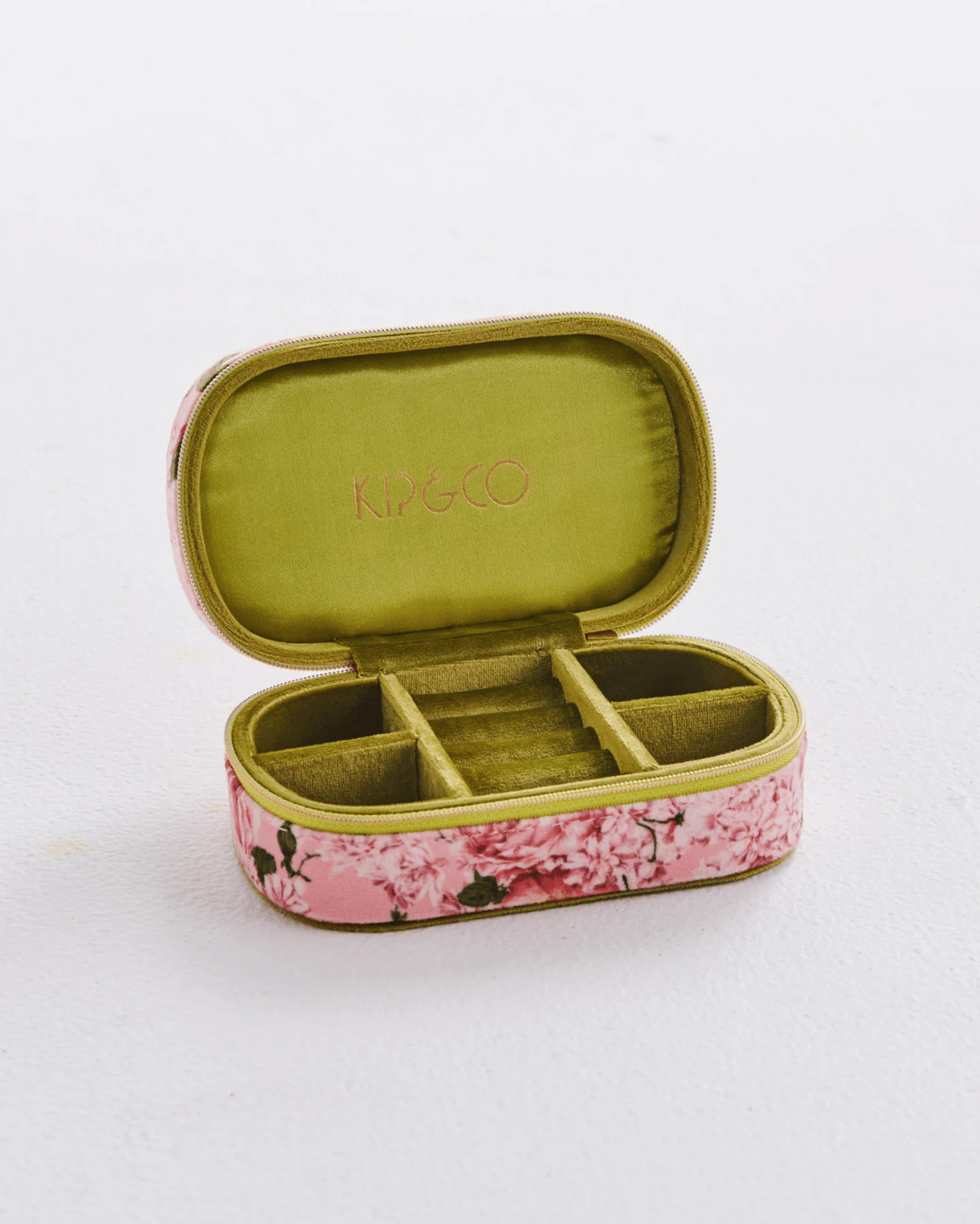 Kip &amp; Co Rose Garden Travel Velvet Jewellery Box