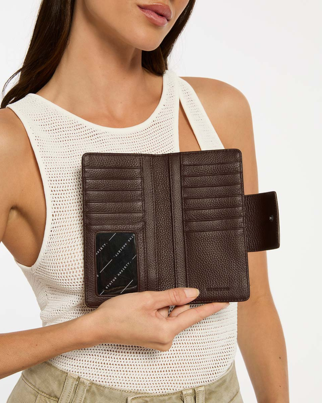 Status Anxiety Ruins Wallet in Cocoa 