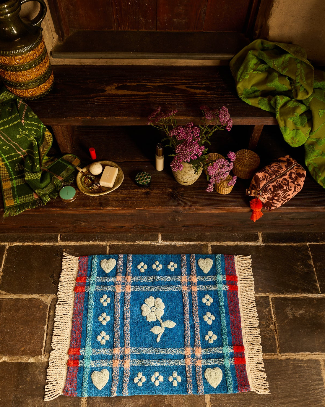 Josephine Bath Mat - Blue Bell by Sage x Clare 