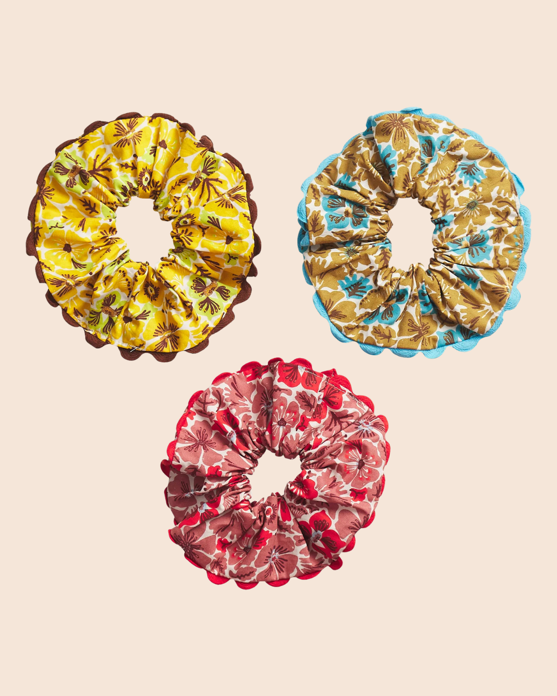 Magnolia Cotton Scrunchie Set by Sage &amp; Clare