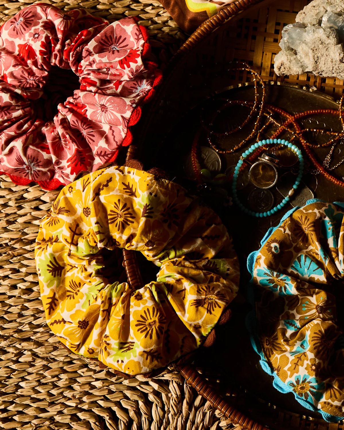 Magnolia Cotton Scrunchie Set by Sage &amp; Clare