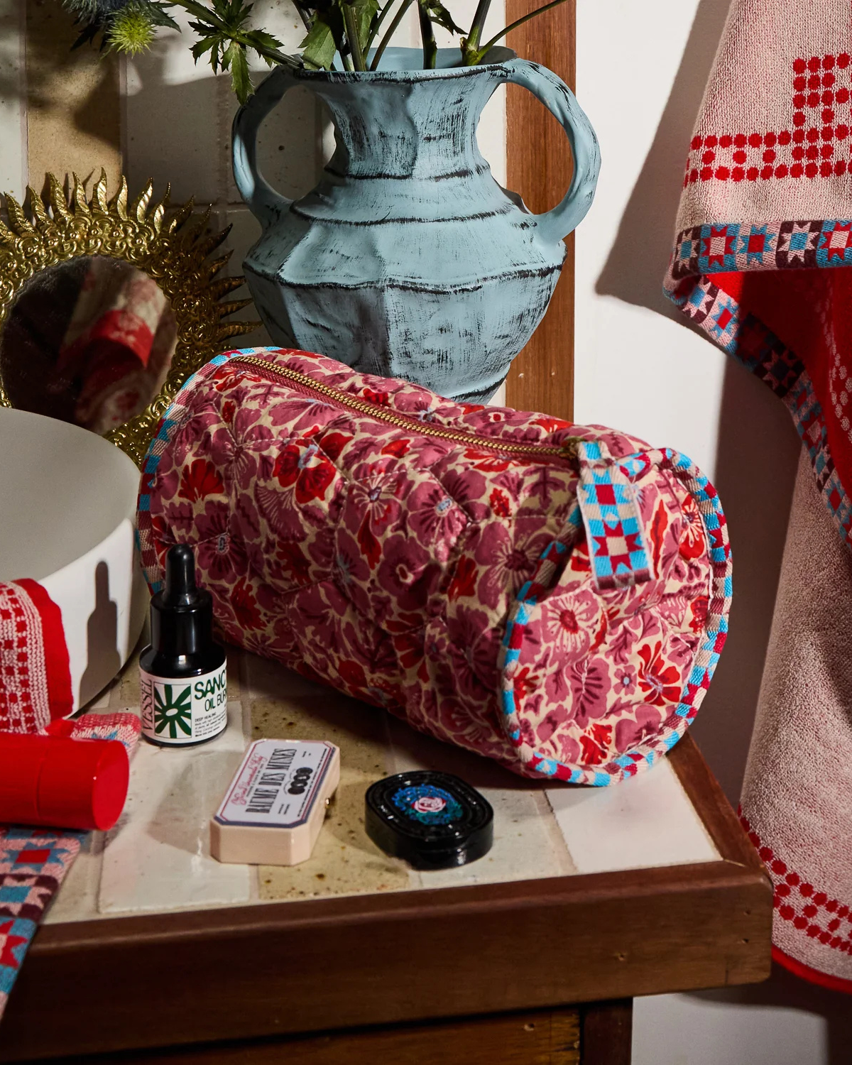 Magnolia Makeup Bag - Poppy by Sage x Clare