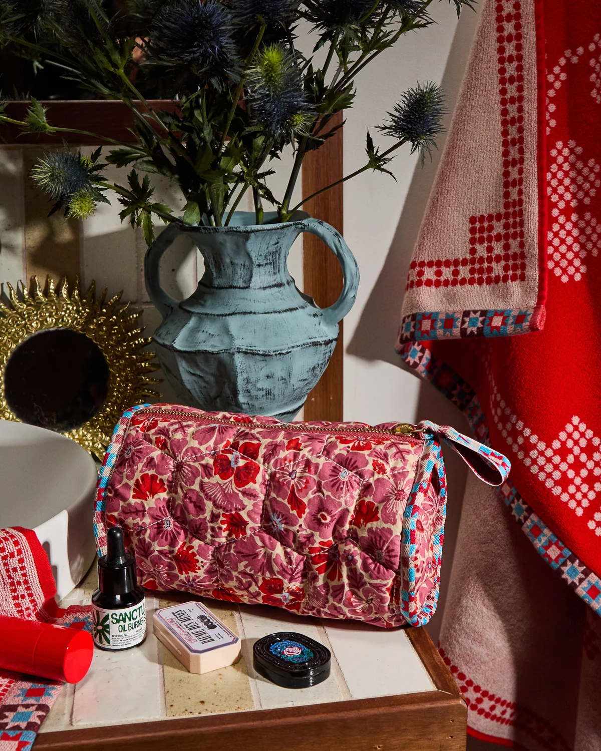 Magnolia Makeup Bag - Poppy by Sage x Clare