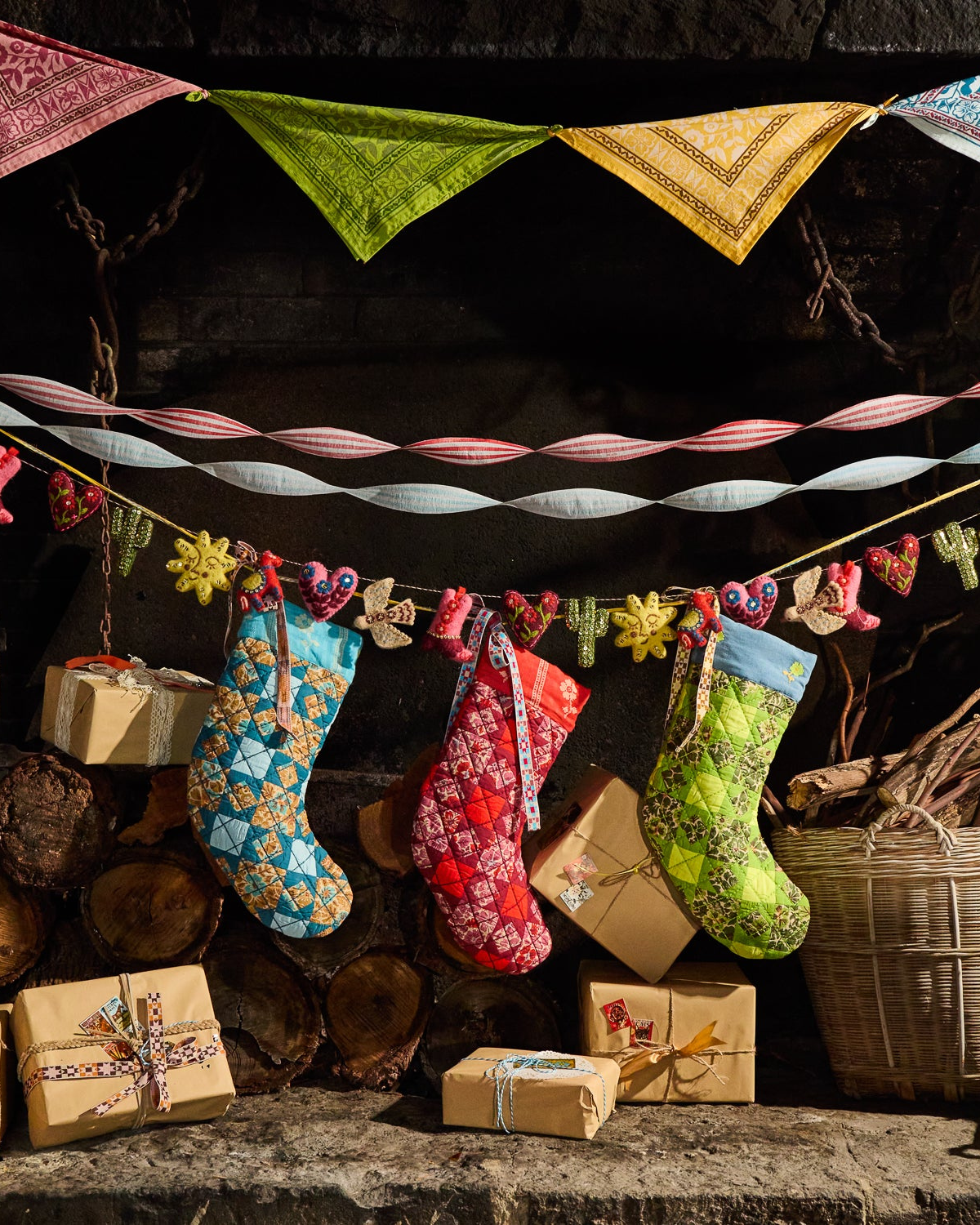 Magnolia Patchwork Stocking - Poppy by Sage x Clare